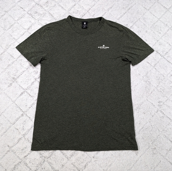 G-Star Raw Shirt Men's L Green Heather Rodis Short Sleeve Graphic Tee Cotton - Picture 1 of 7